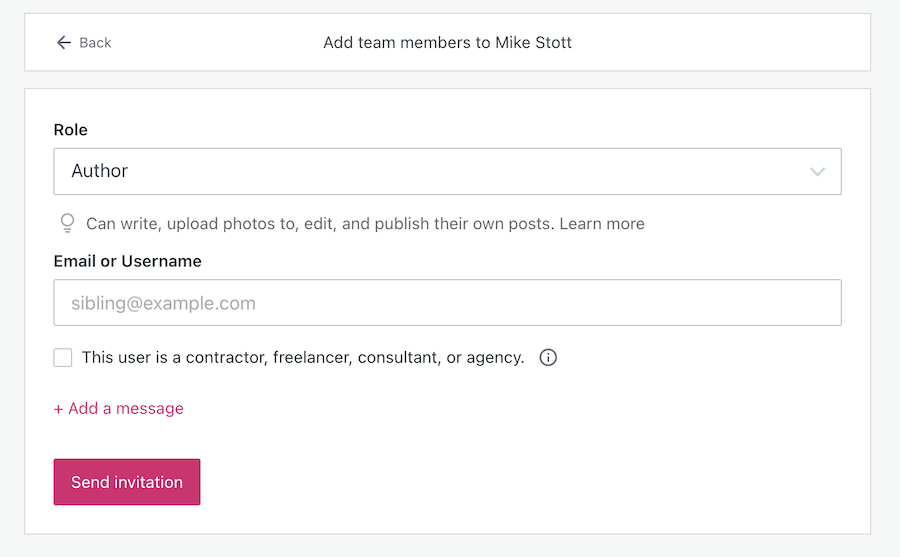 An image showing how easy it is to invite new people to your site.