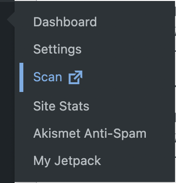 Go to Jetpack → Scan in your site's WordPress dashboard. After opening the Scan page, you will see two interfaces: Scanner and History.