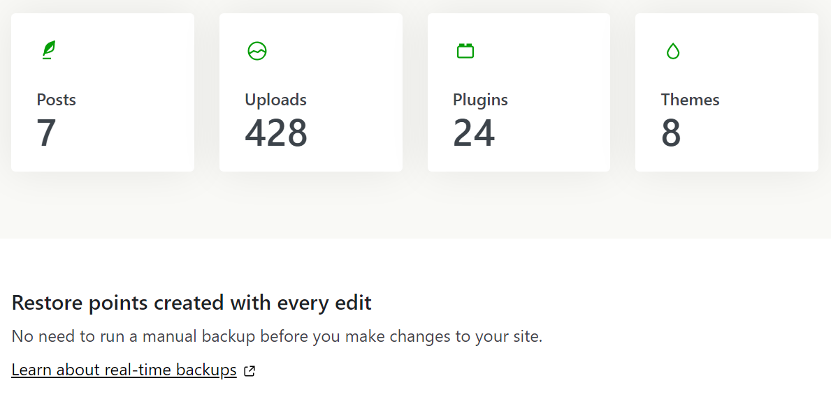 Jetpack VaultPress Backup works automatically once it’s installed. You don’t need to configure the plugin to create backups. 