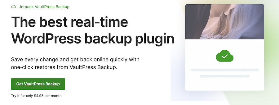 If your website ever goes down, you can recover it with one click using the Jetpack app or your WordPress.com account.