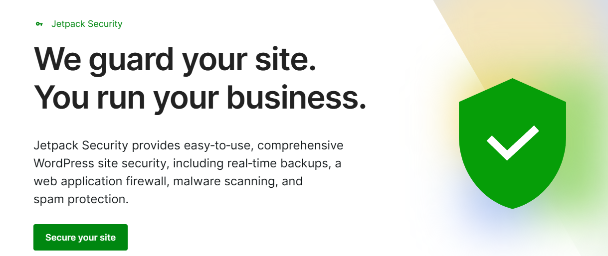 Jetpack Security homepage
