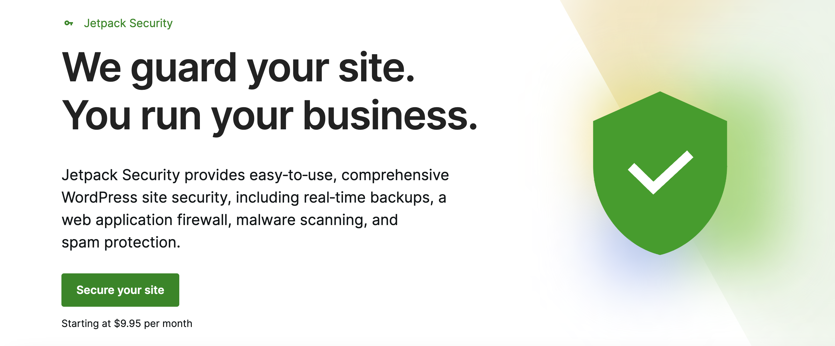 Jetpack Security homepage