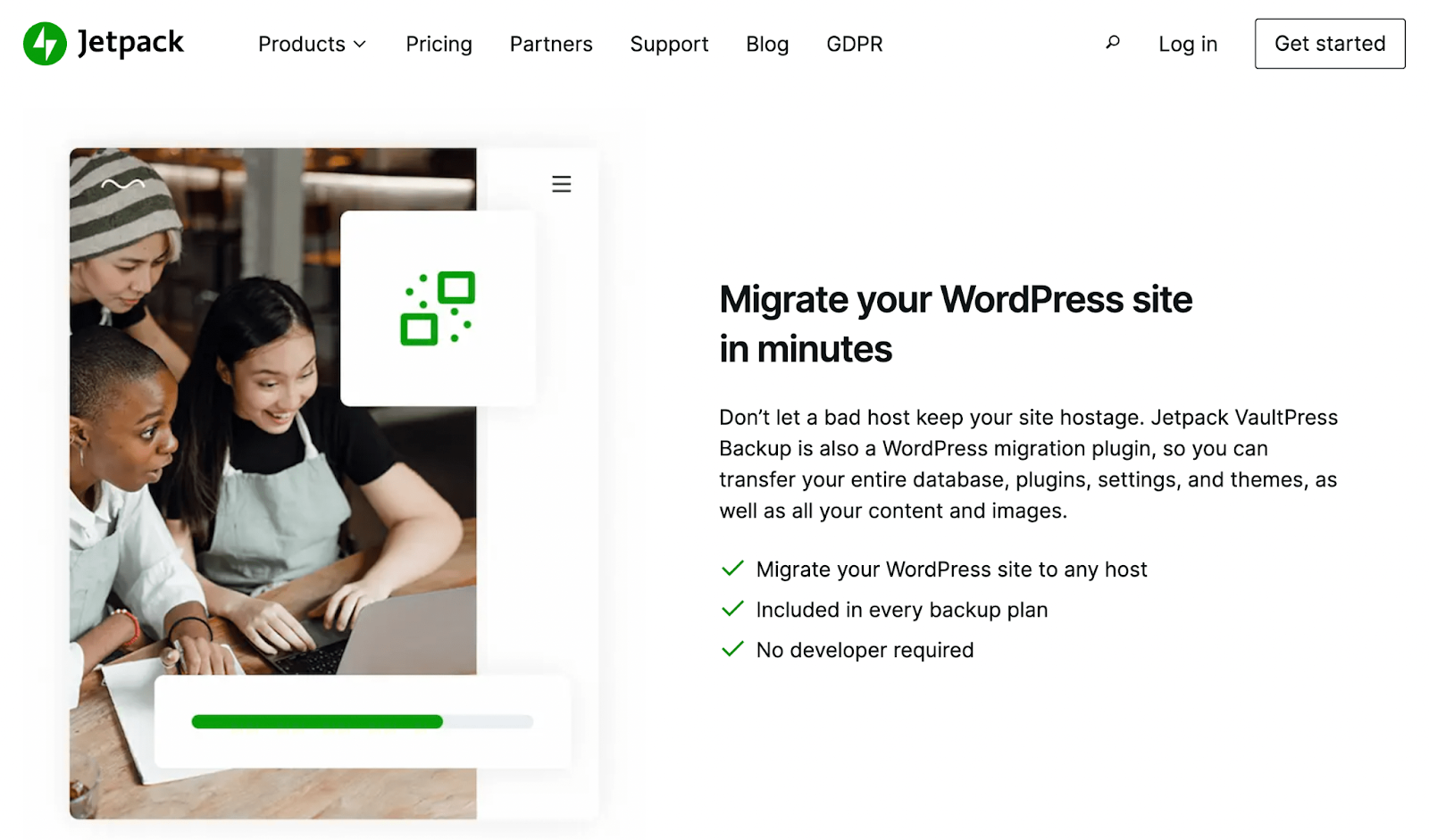 information about migrating a site with Jetpack