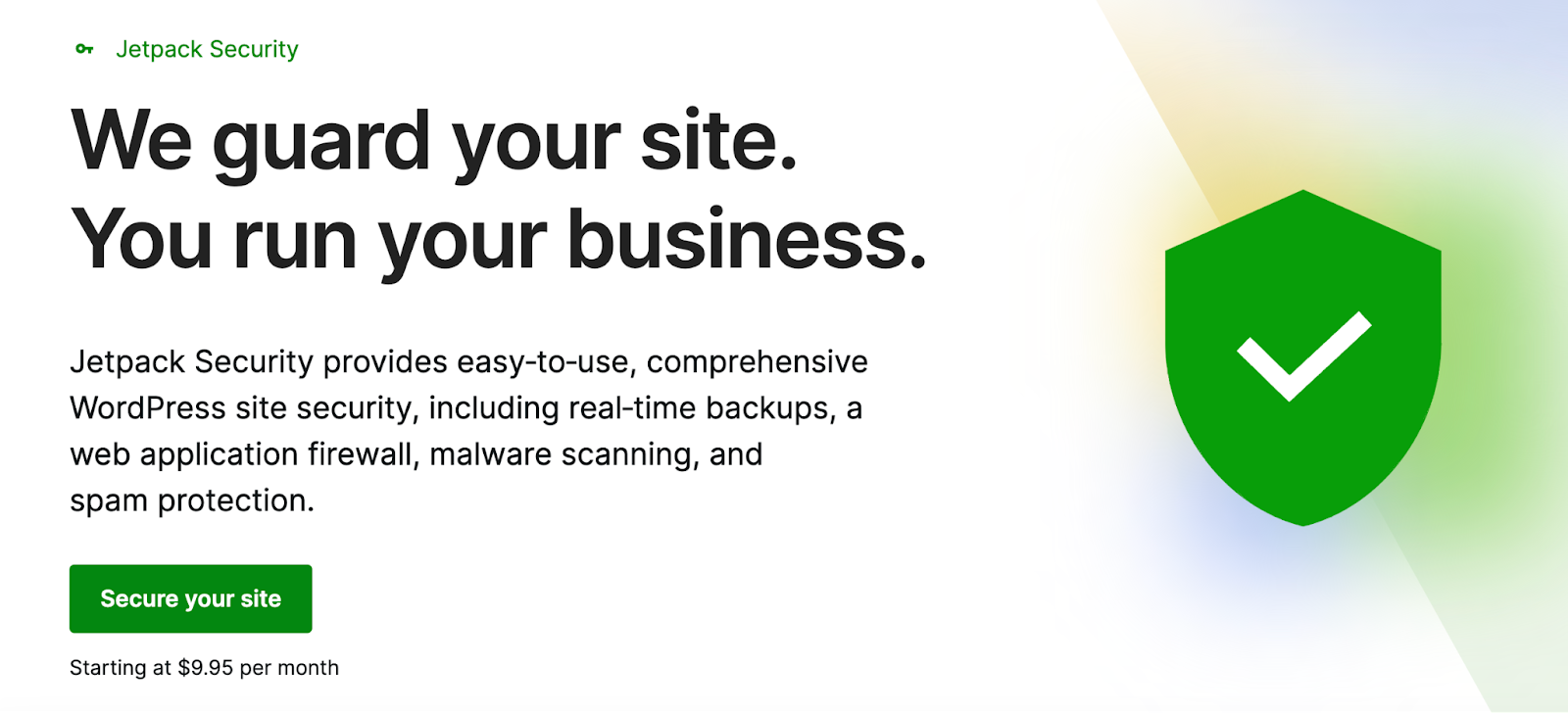 Jetpack Security homepage