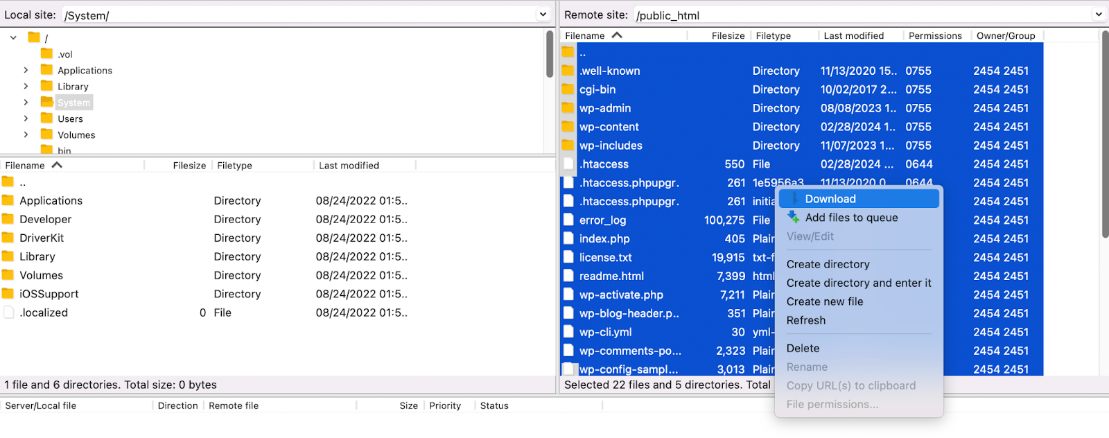 downloading all files