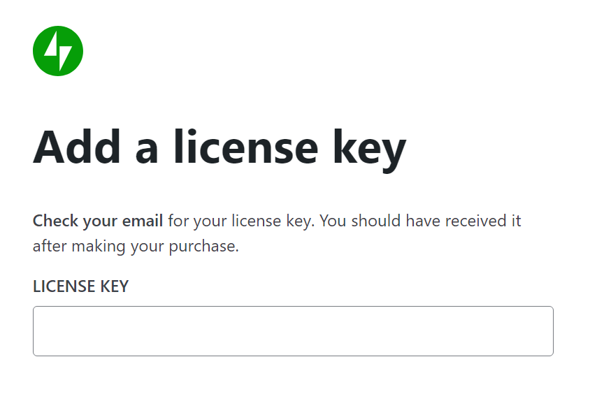 option to add a Jetpack license key