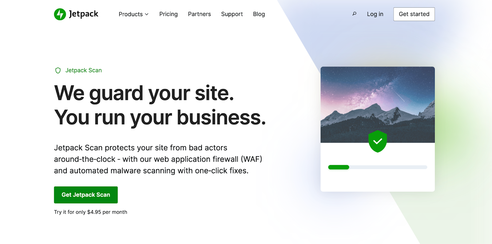 You'll still be able to use Jetpack's WAF and malware service. And, if something is wrong with your site, you'll be notified instantly by email. 