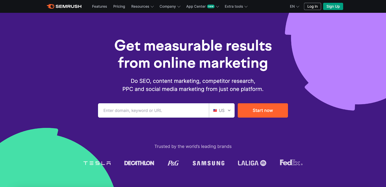 Semrush is a marketing platform designed to provide tools for SEO, PPC, content marketing, and social media marketing.