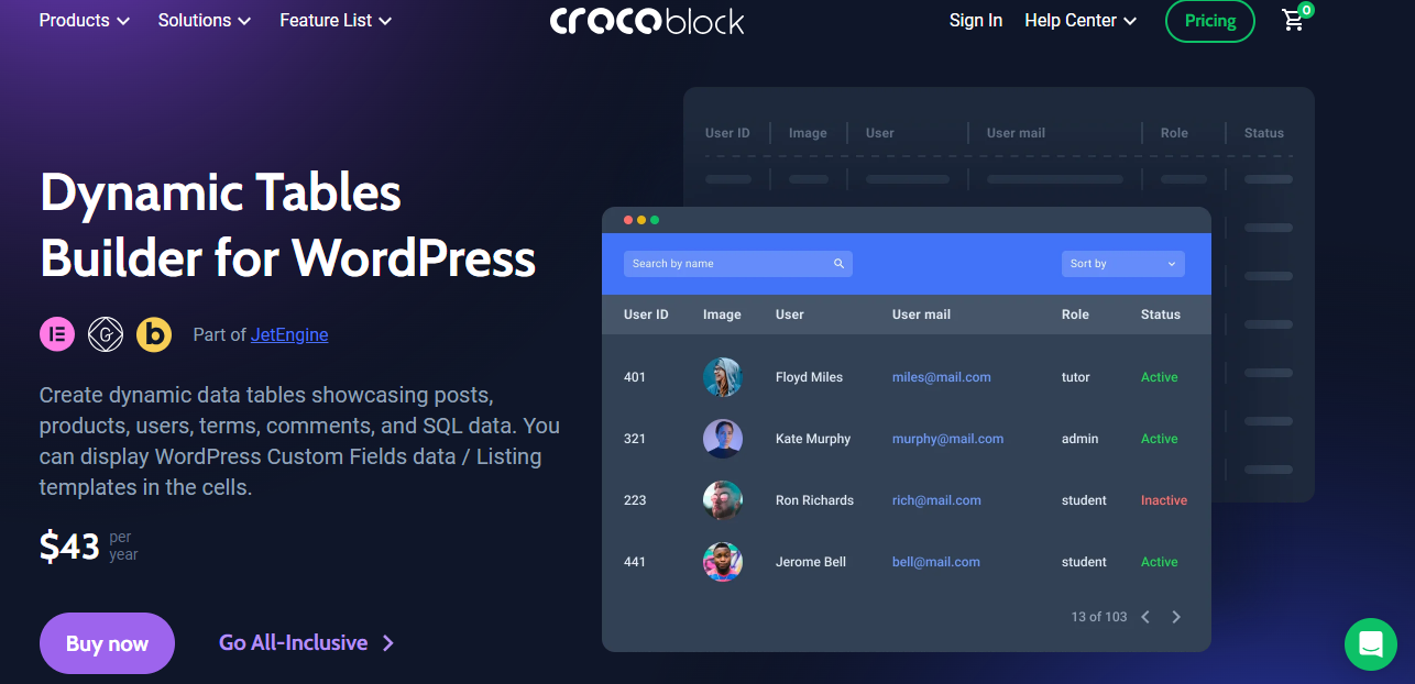 The last plugin on our list is part of JetEngine; an all-around content tool that’s designed for Elementor, the block editor, and Bricks. 