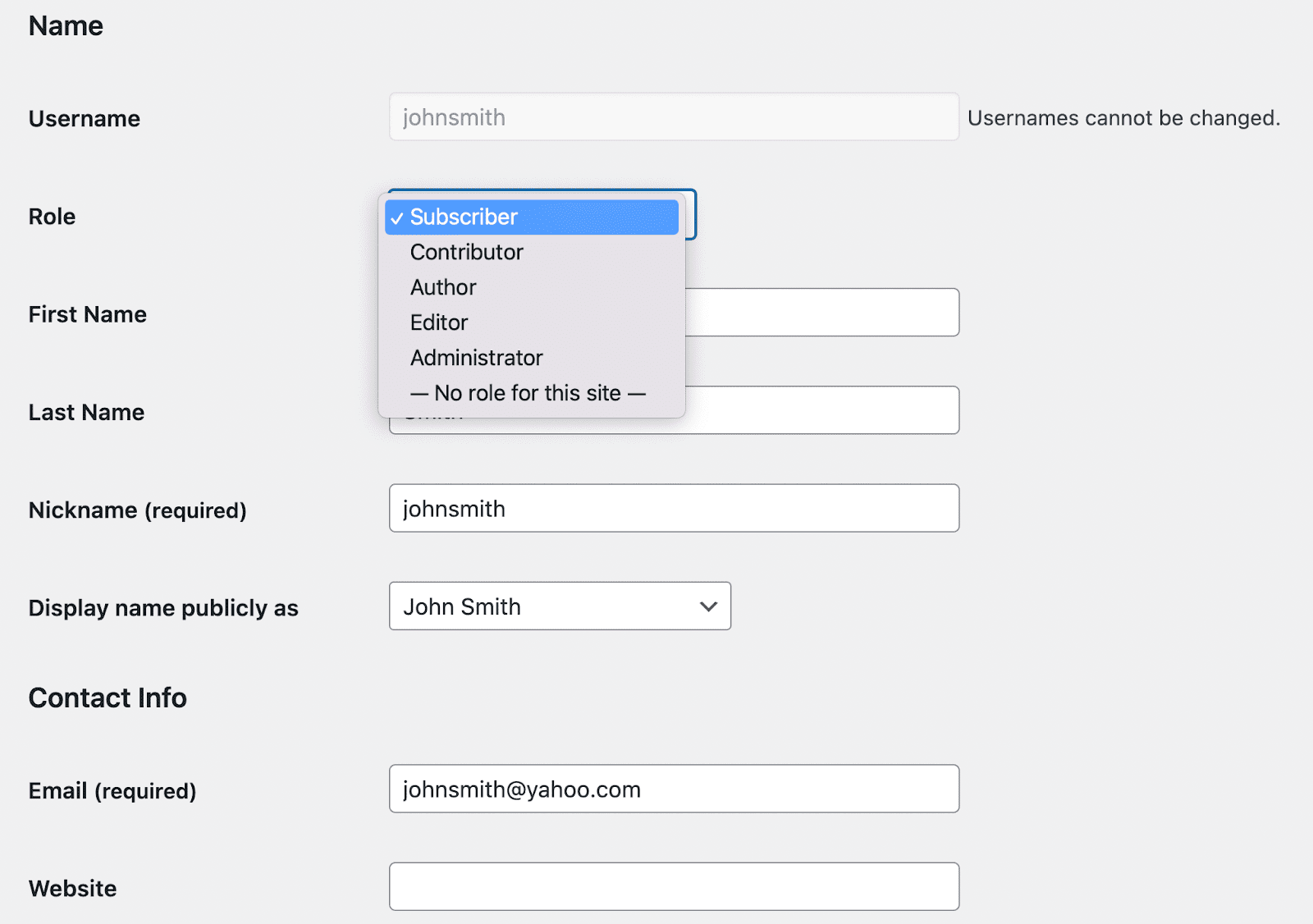 In the Role dropdown menu, you'll be able to choose the most appropriate role for that person.