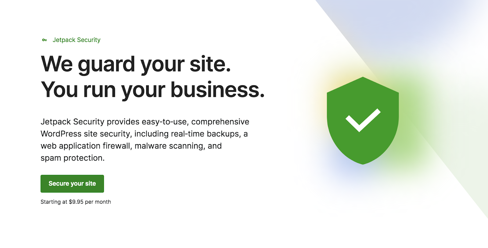 Jetpack Security homepage