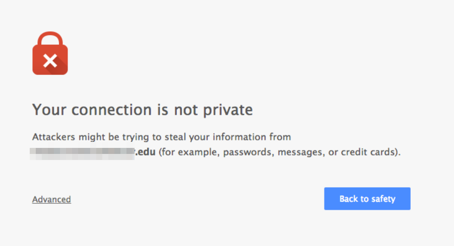 Some browsers will warn users if their connection to a site isn’t secure or whether it has an invalid or expired SSL certificate.