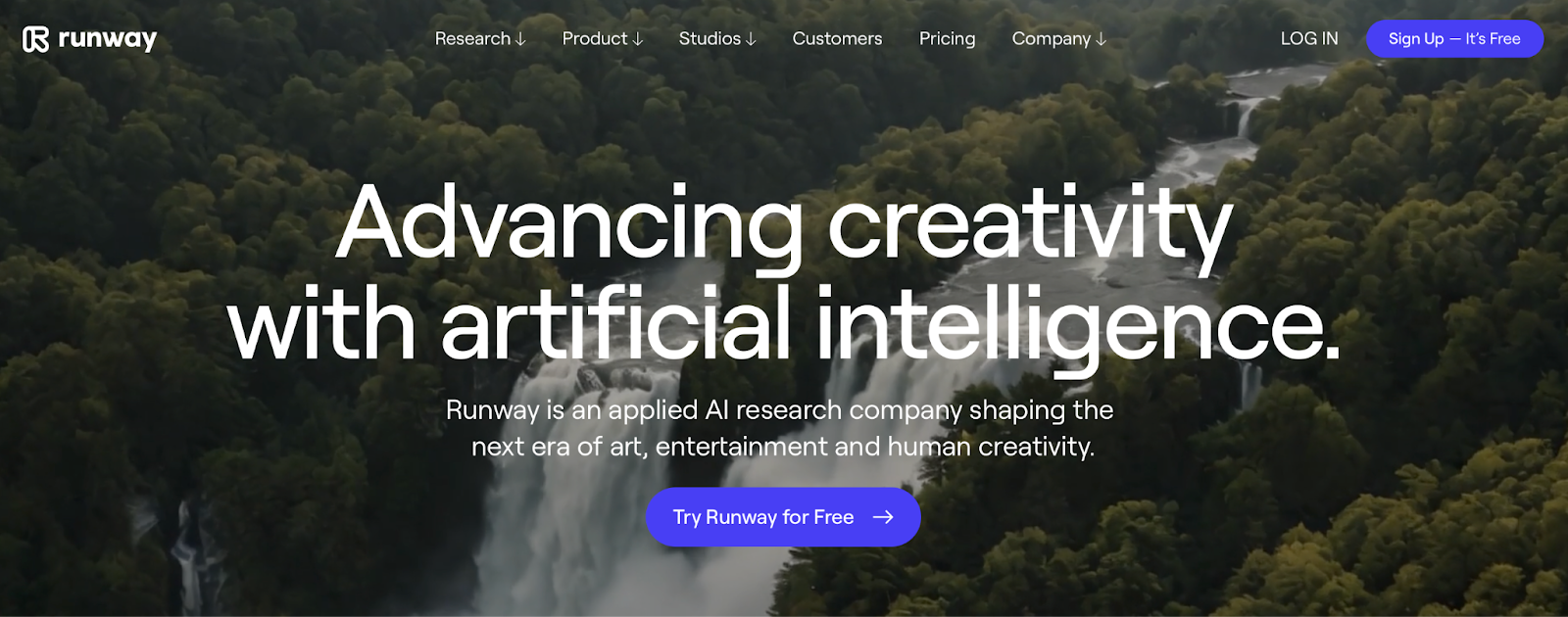 Runway is an AI research company that focuses specifically on the creative industry.