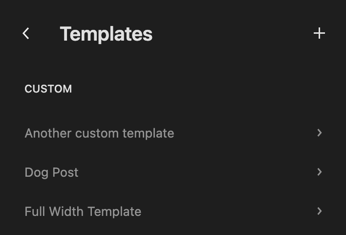 saving your custom template