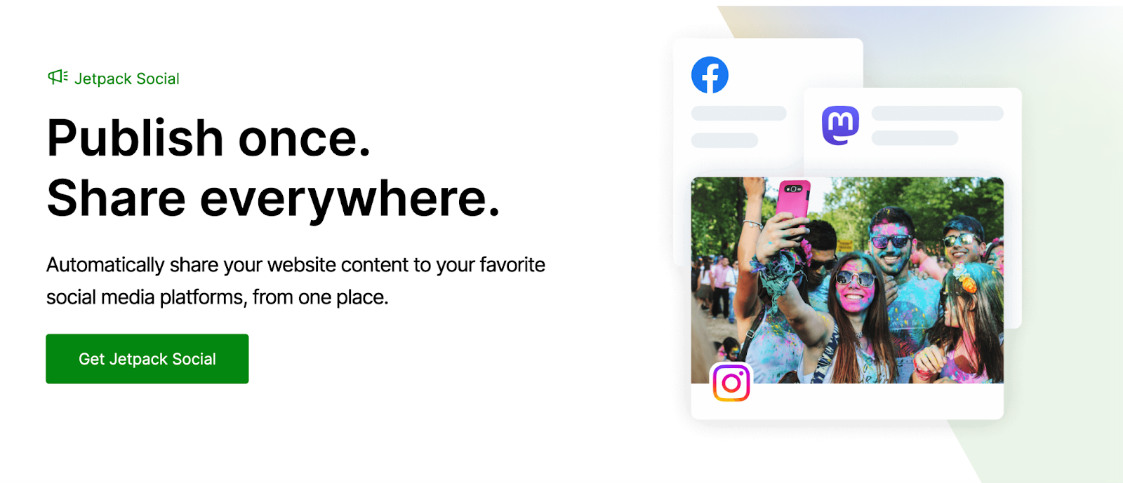 Jetpack Social homepage