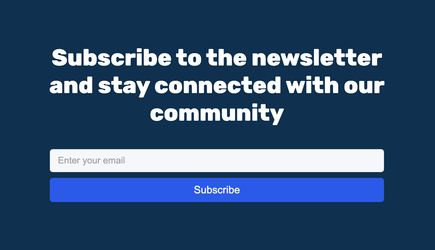 newsletter signup form