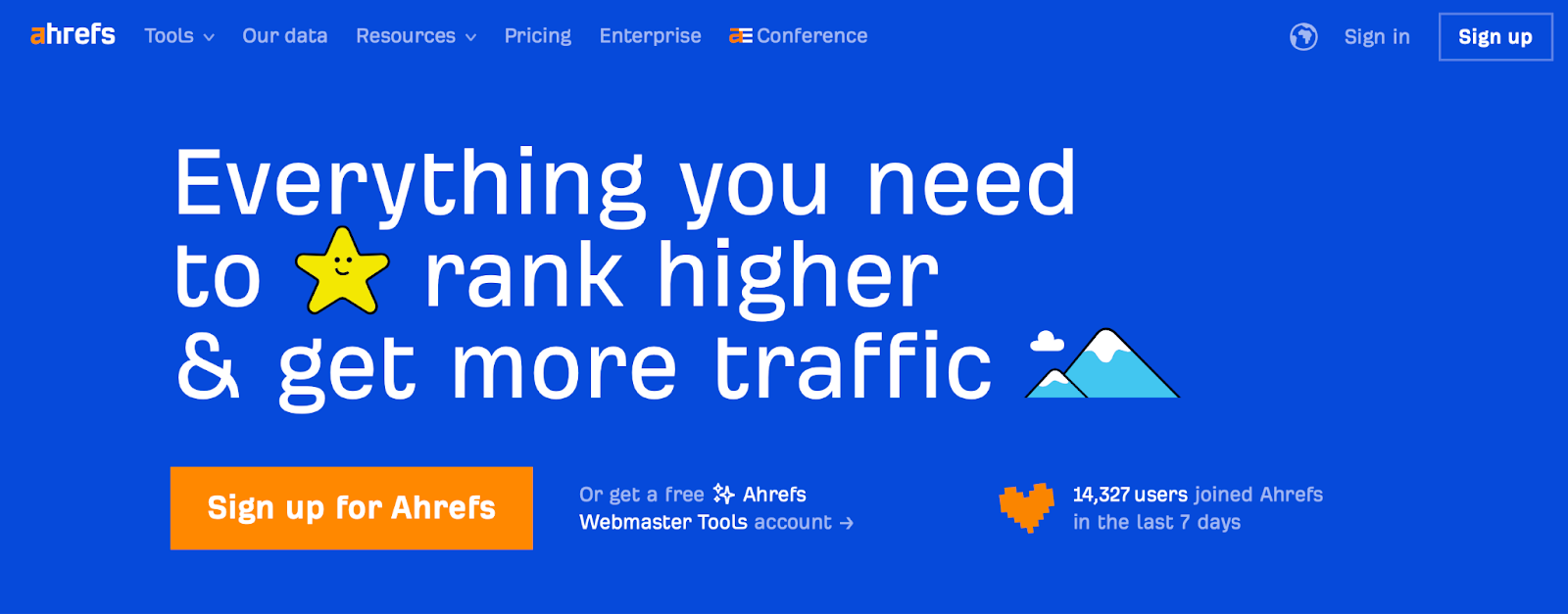 Ahrefs is an all-in-one SEO tool that helps you achieve higher search rankings and bring more visibility to your blog. 