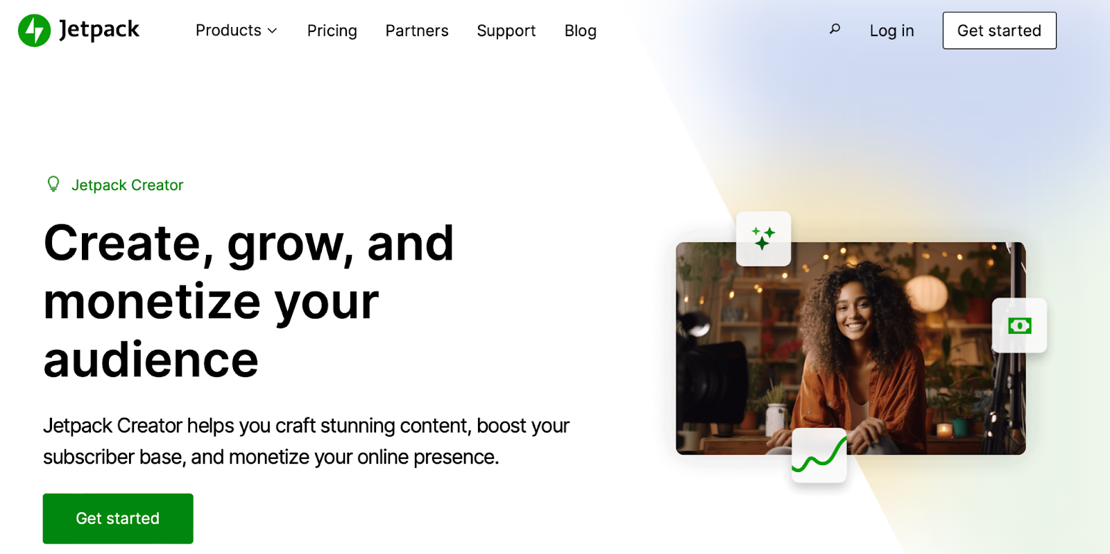 Jetpack Creator CTA - the second Jetpack product on our list of the best blogging tools for beginners and advanced users. 