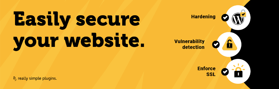 Página principal del plugin Really Simple SSL, con título y una serie de iconos y funciones.