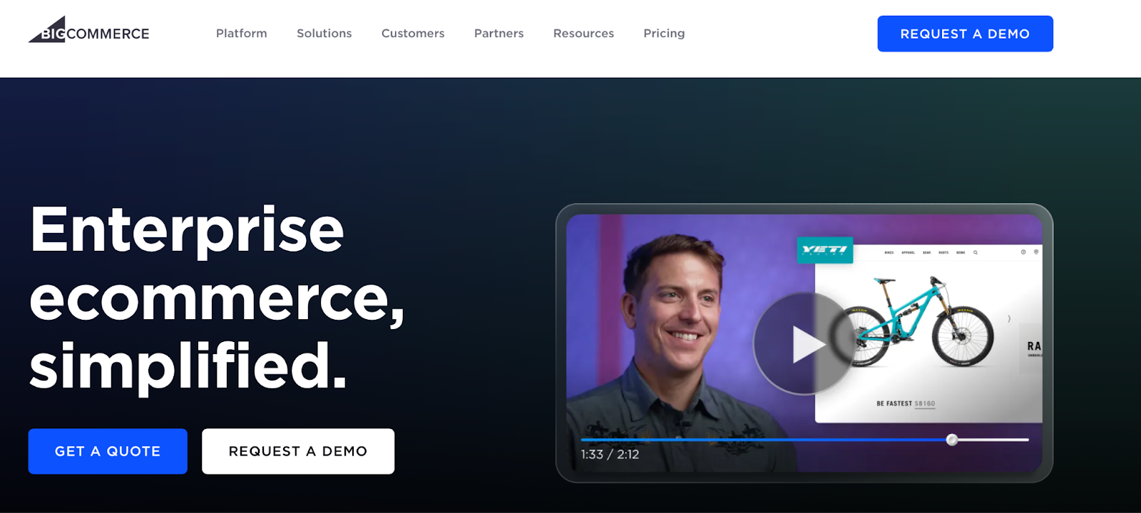 BigCommerce is an open SaaS solution that offers a suite of tools with analytics, design options, inventory management, and more.