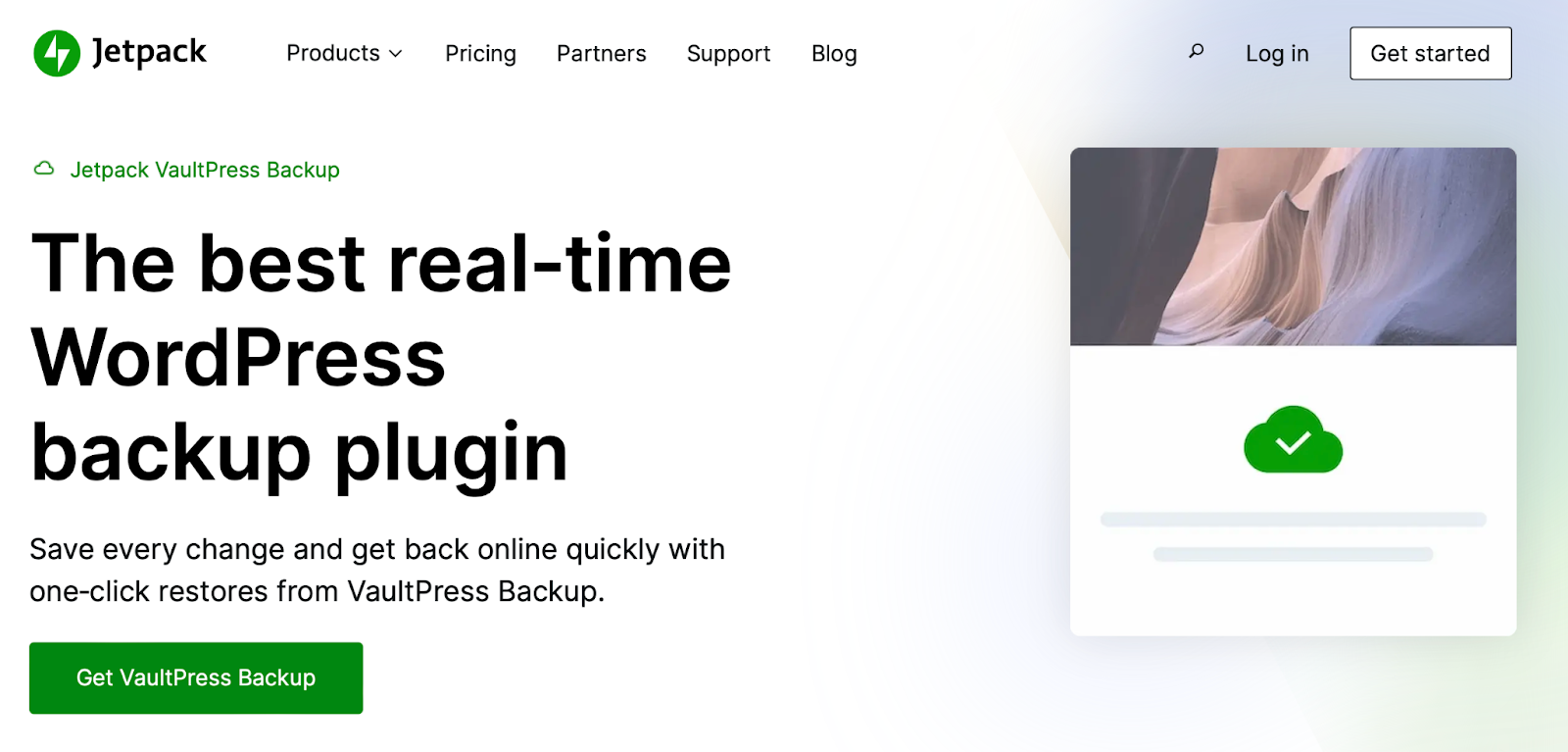 Jetpack VaultPress Backup provides total peace of mind in case something goes wrong on your site.