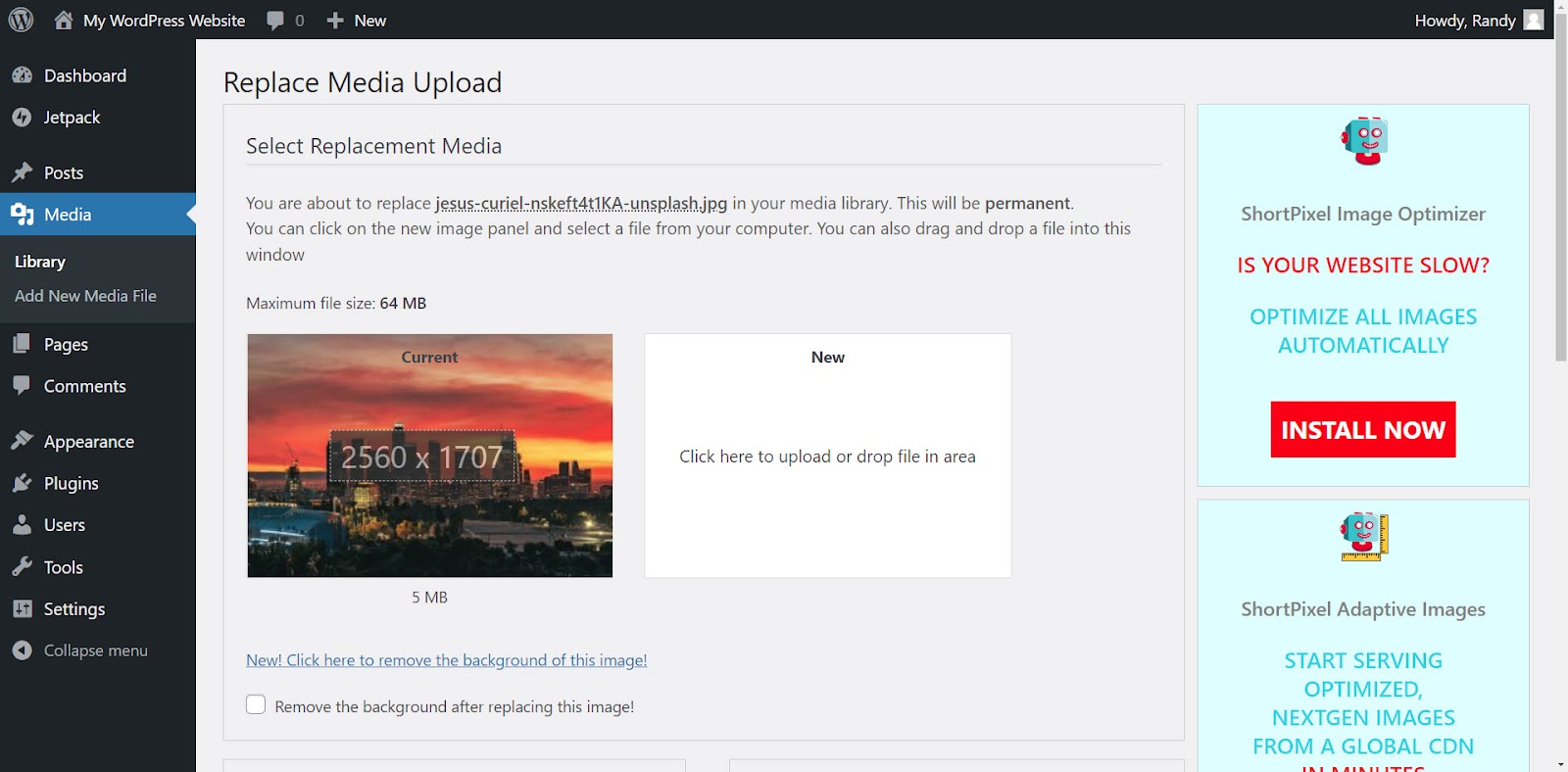 selecting replacement media