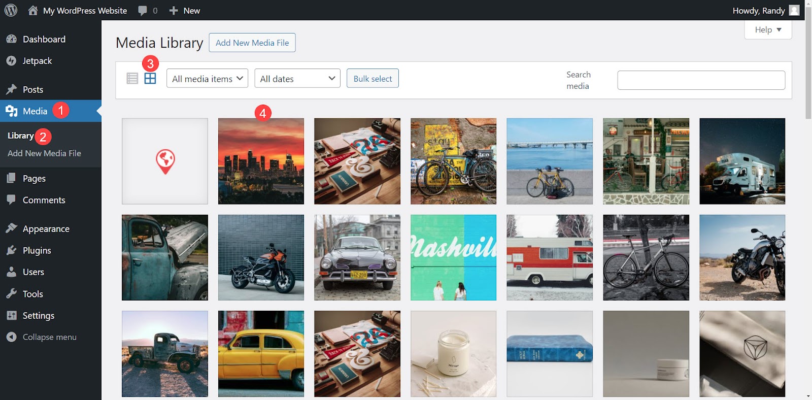 replacing an image in grid view