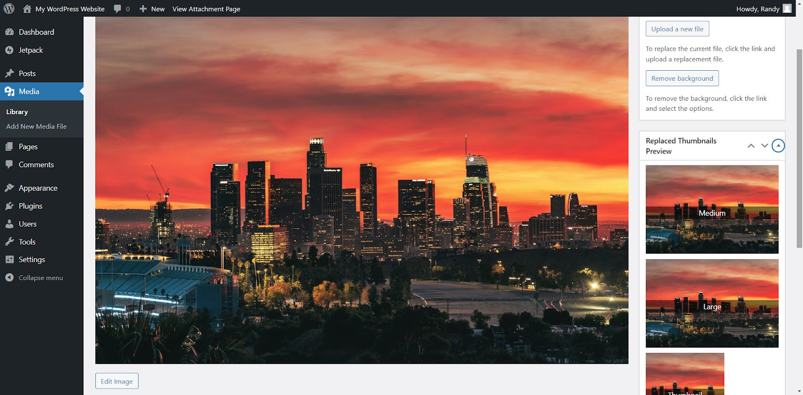viewing the replaced thumbnail images