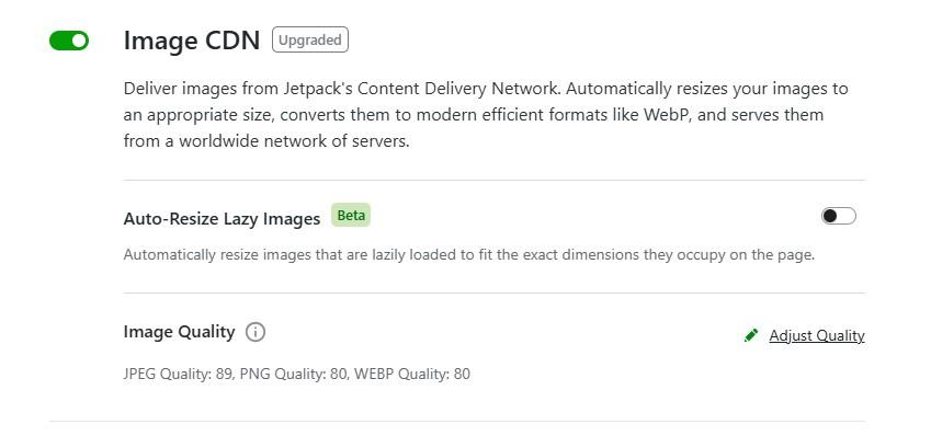 turning on the Image CDN