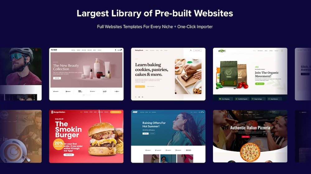 screenshots of various types of themes in a grid