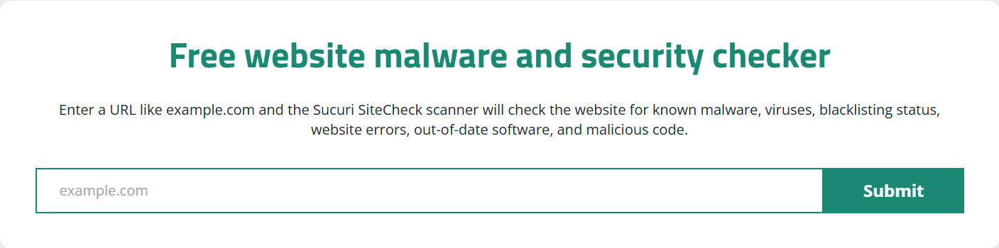 Sucuru malware scanner 