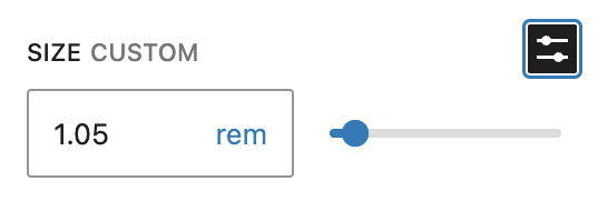 Configuración de un tamaño REM personalizado