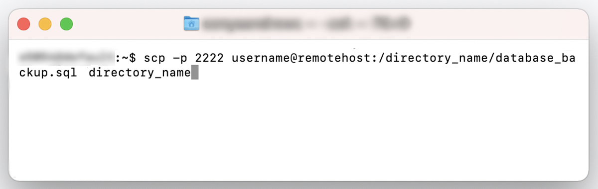 adding directory name in SSH