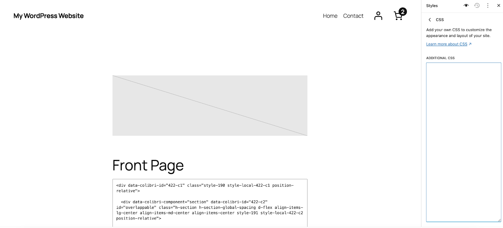 adding CSS in WordPress