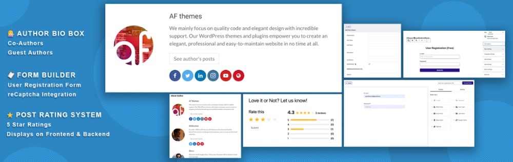 Plugin WP Post Author con capturas de pantalla de la herramienta en funcionamiento