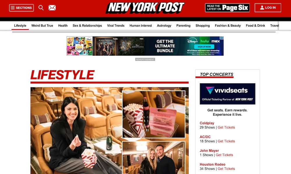 New York Post homepage