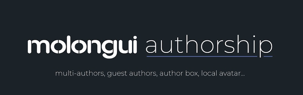 fondo negro con «Molongui authorship» superpuesto en blanco