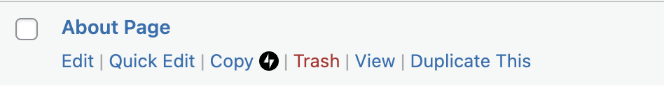 Duplicate This option underneath a post