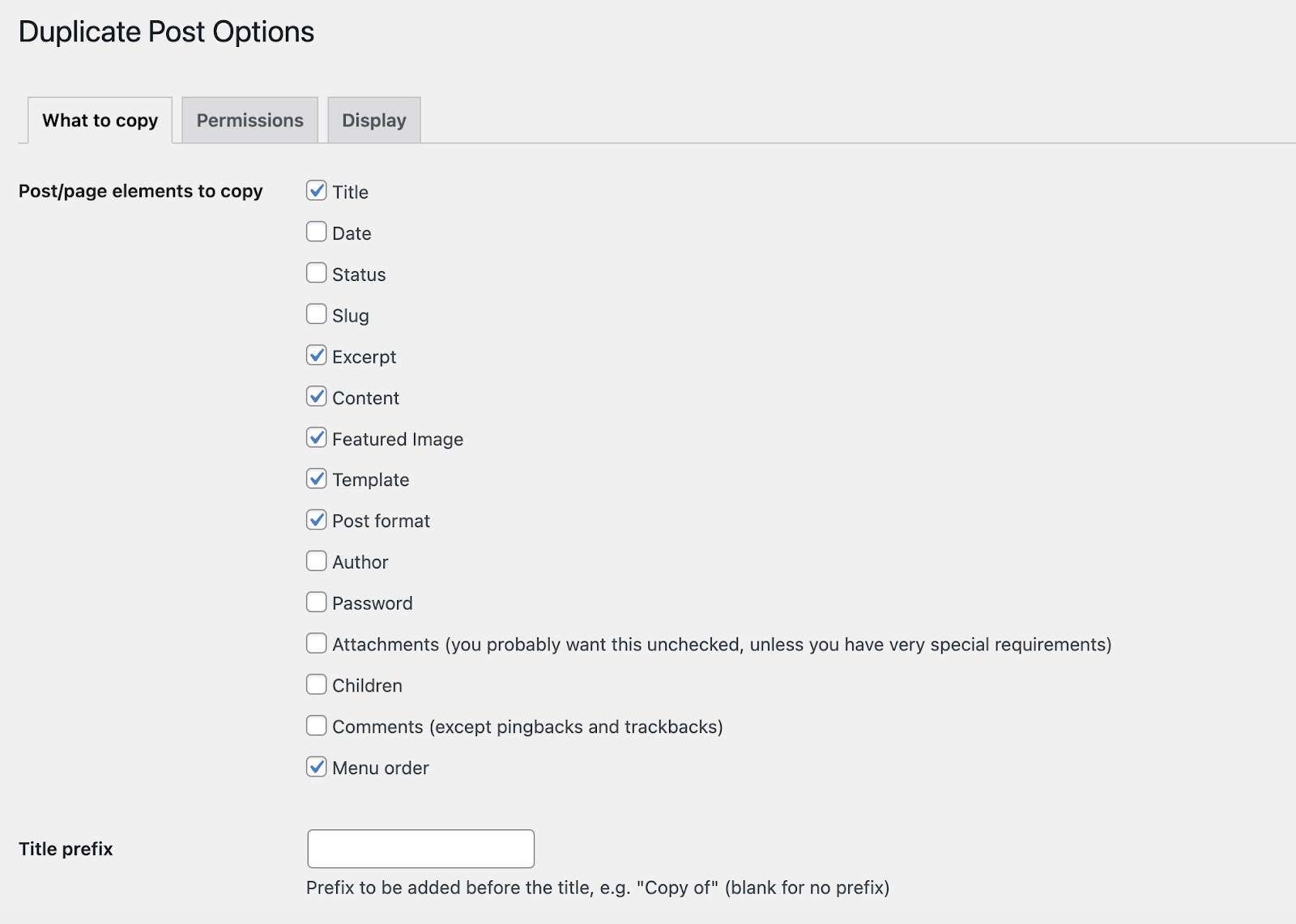 options for duplicating posts