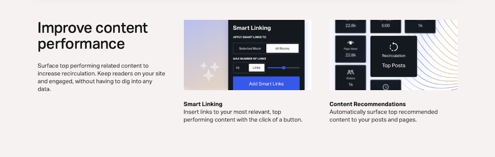 information on the WordPress VIP page about smart linking and content recommendations