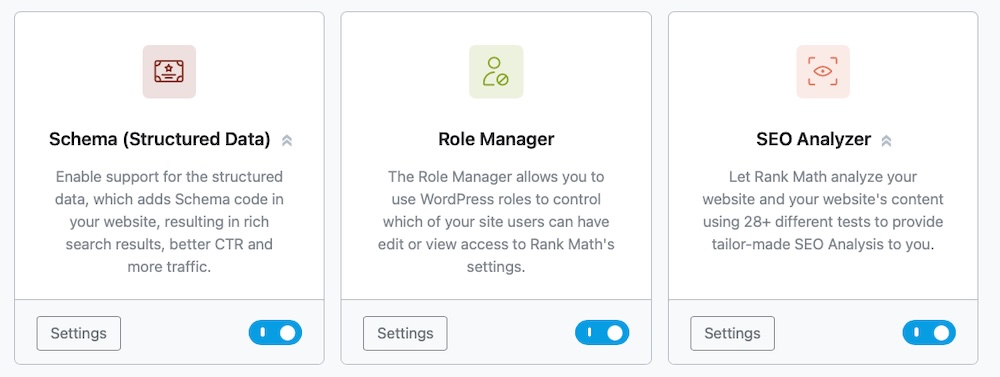 Rank Math SEO Schema settings