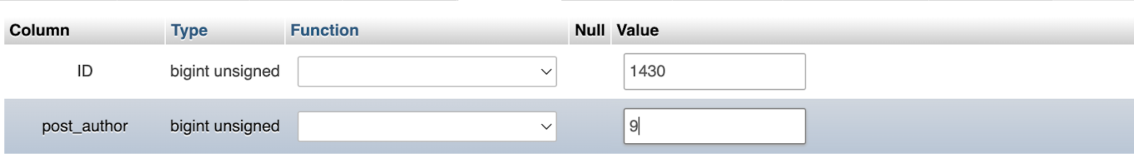 changing an author in the database