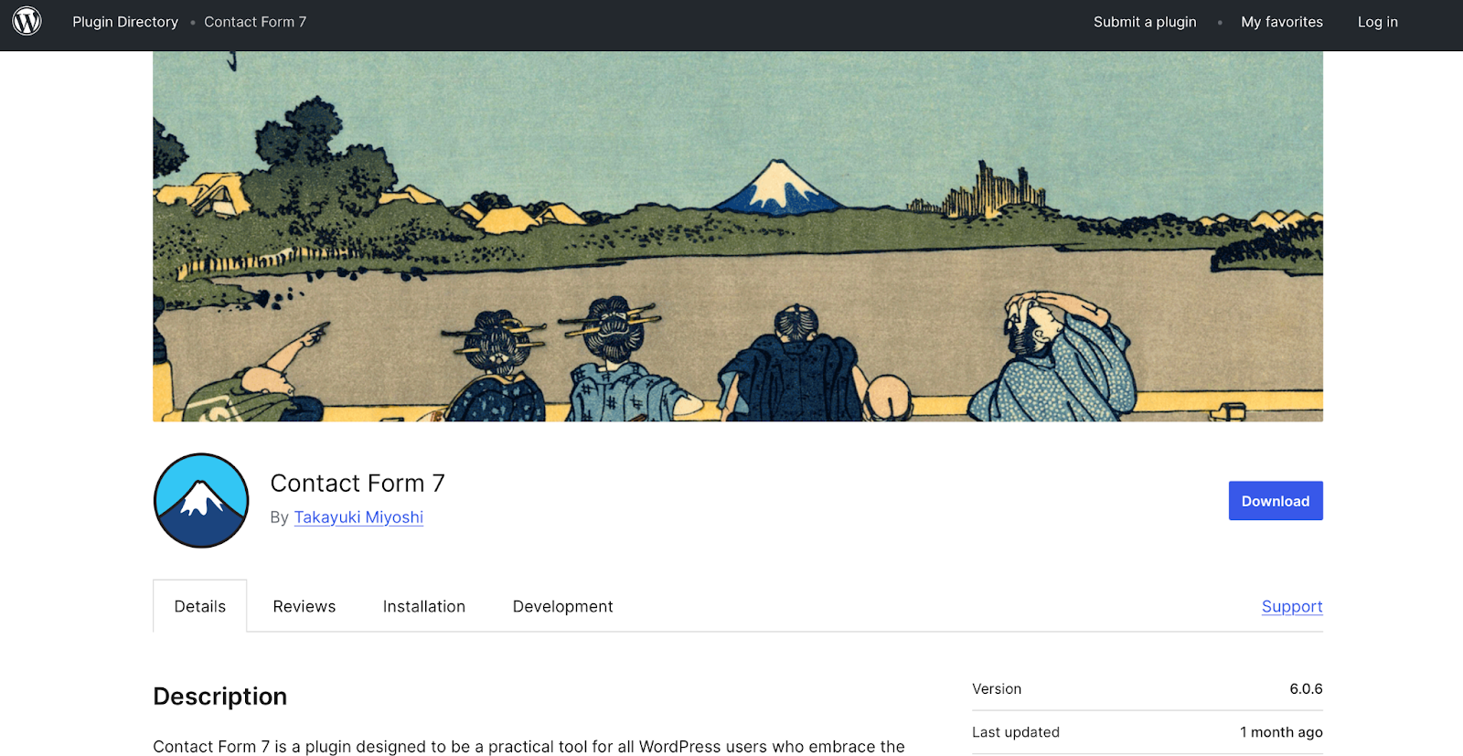 Página del plugin Contact Form 7