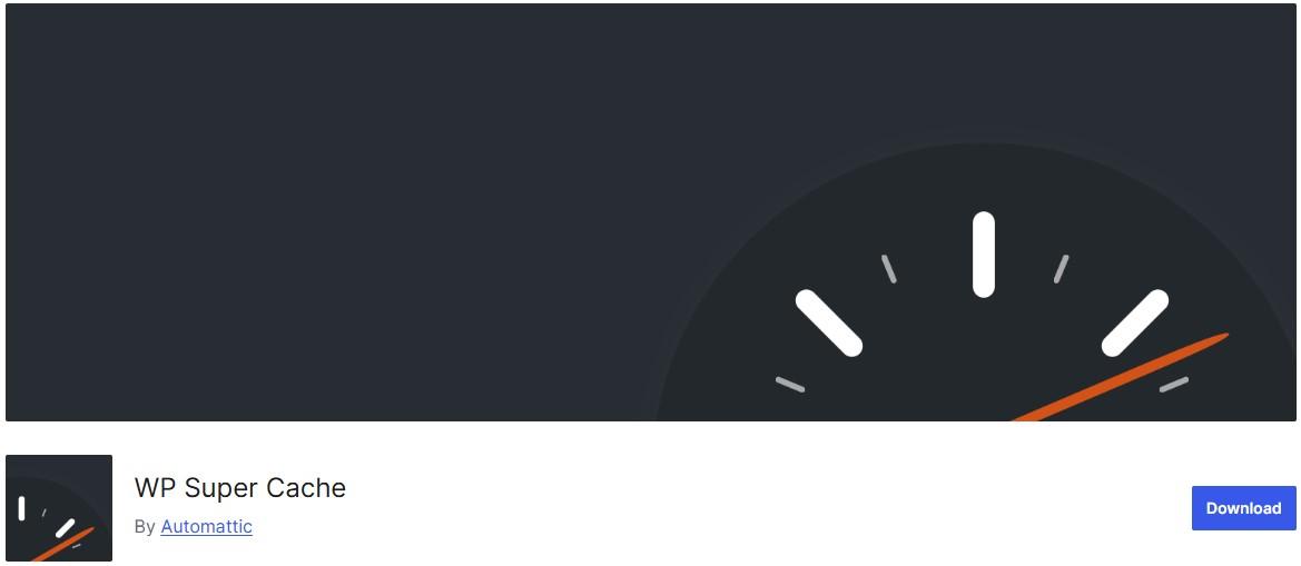 WP Super Cache download page on wordpress.org.