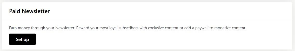 Jetpack Newsletter's Paid option, allowing you to set up premium content for paid members.