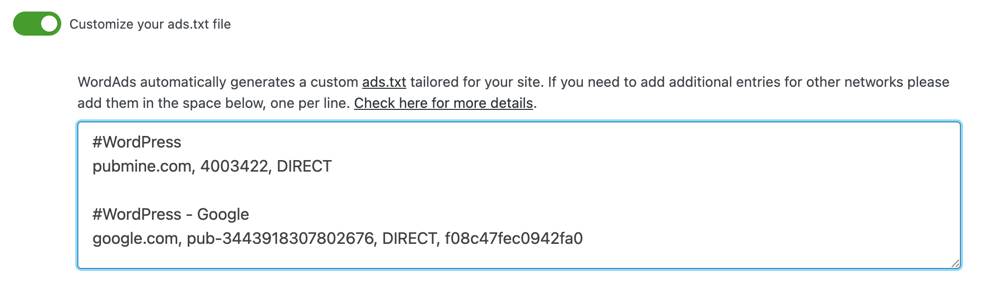 Customize your ads.txt file - Jetpack Monetize
