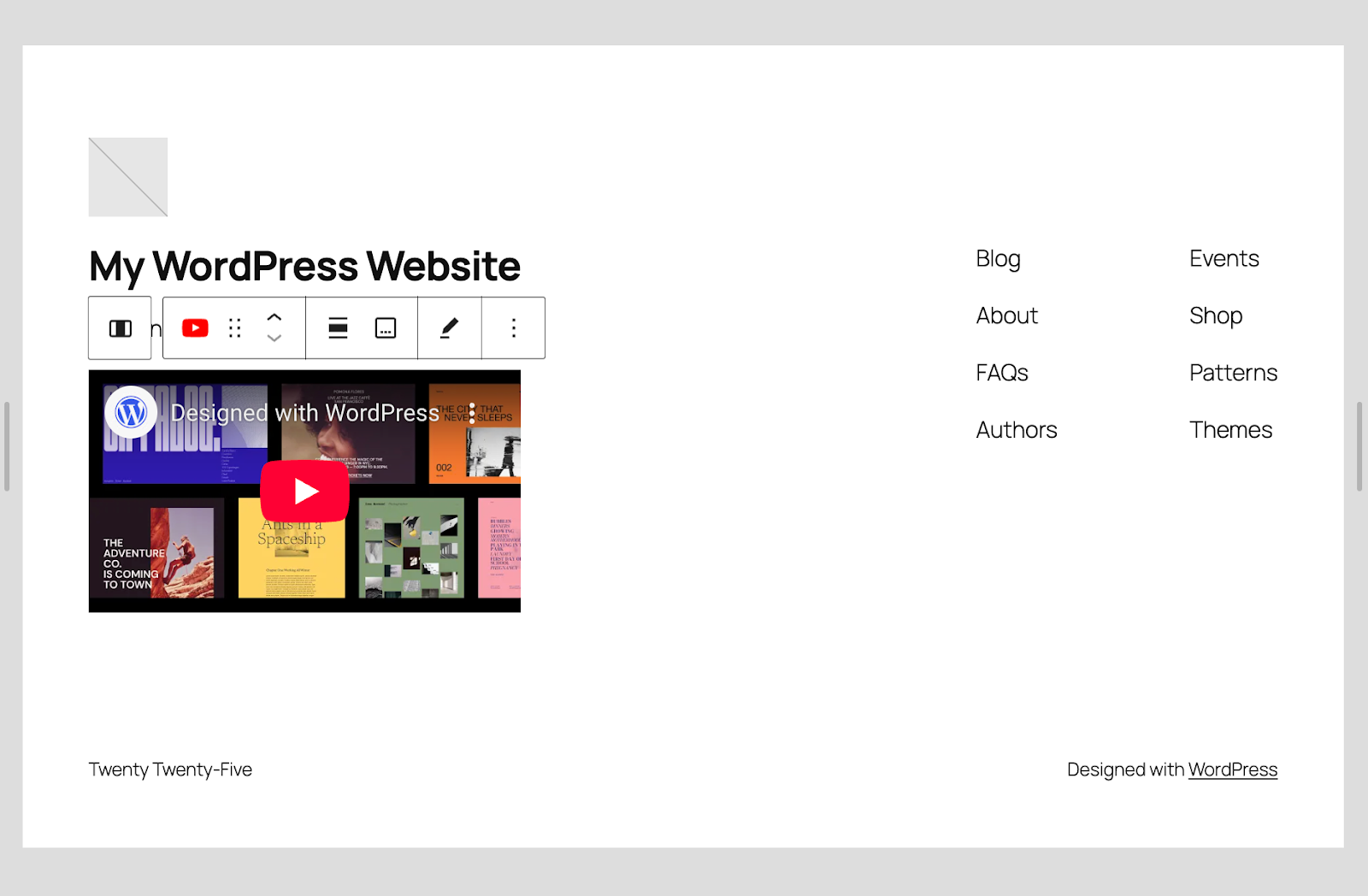 adding a video to the footer