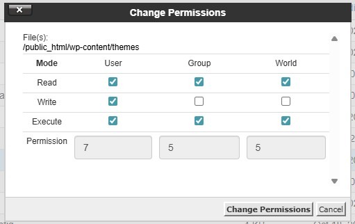 options for file permissions