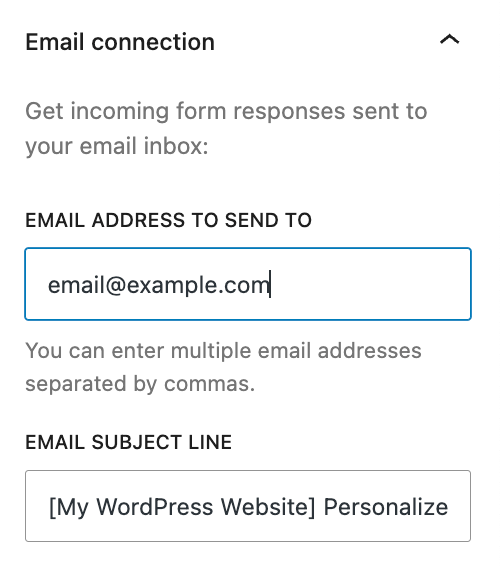 changing the email address for notifications