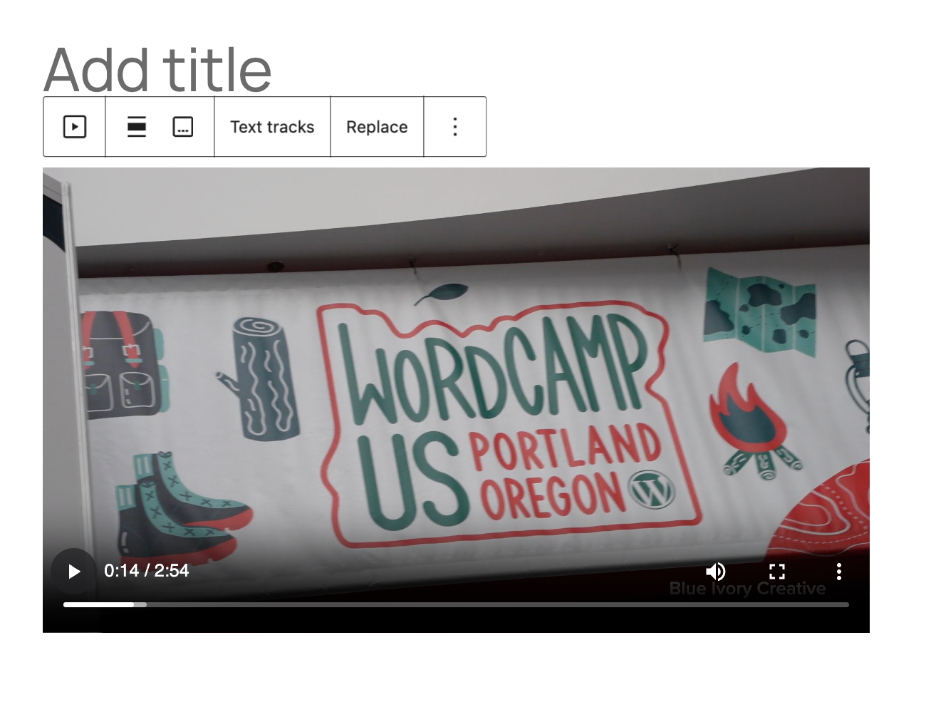 embedding a video with the block editor